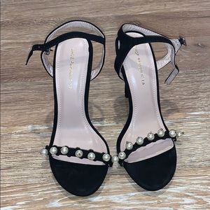 Black heels with Pearl embellishment
